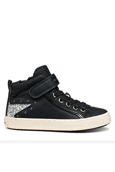 Geox Teniși pentru fete Negru/Argintiu închis J Kalispera J944GM 0