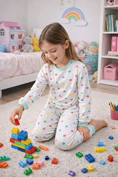 ZUZUNGA Σετ πιτζάμες για κορίτσια με μοτίβο παλέτας χρωμάτων 8 - 13 ετών