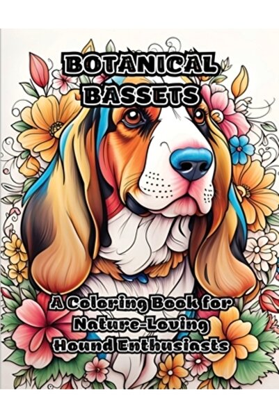 INDEPENDENT CAT Botanical Bassets: O carte de colorat pentru pasionații de câ...