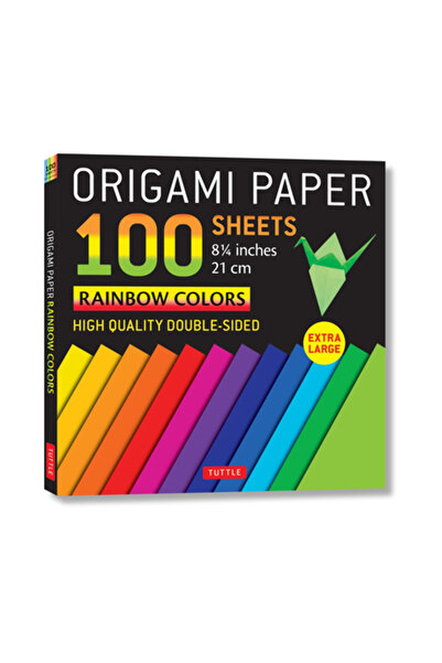 Tuttle Pub Hârtie Origami 100 de coli Culori Curcubeu 8 1/4 (21 CM): Coli Ori...
