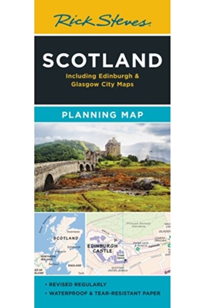 Avalon Travel Publ Harta de planificare a Scoției de Rick Steves: Include hăr...