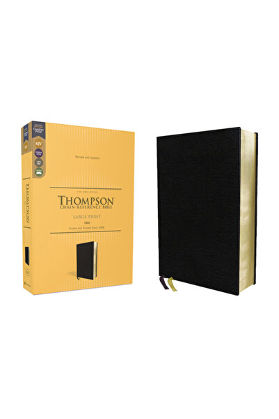 Zondervan Biblia Kjv, Thompson Chain-Reference, caractere mari, piele europea...
