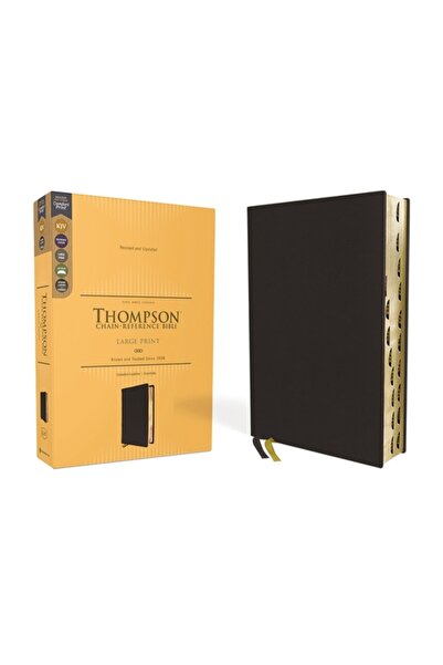 Zondervan Biblia Kjv, Thompson Chain-Reference, cu caractere mari, piele natu...