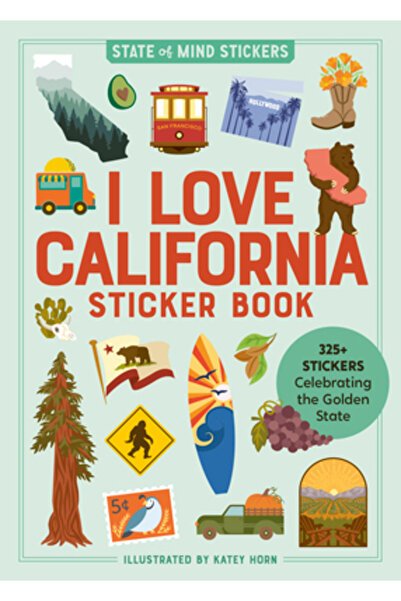 Workman Pr Carte de stickere „I Love California”: Peste 325 de stickere care celebrează Golden State
