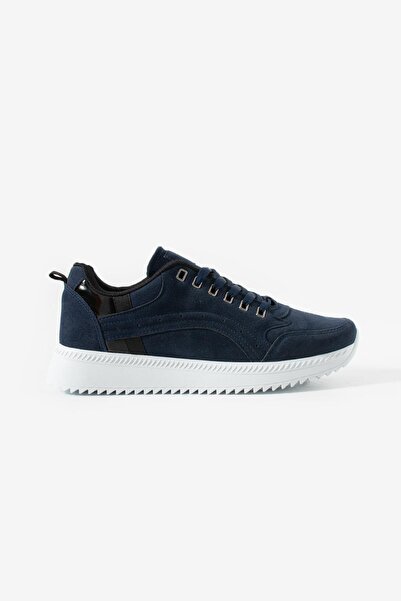 L.A Polo Navy Blue Suede Men's Sneaker