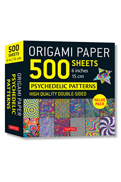 Tuttle Pub Hârtie Origami 500 Coli Modele Psihedelice 6 (15 CM): Hârtie Origami Tuttle: Double-S de înaltă calitate