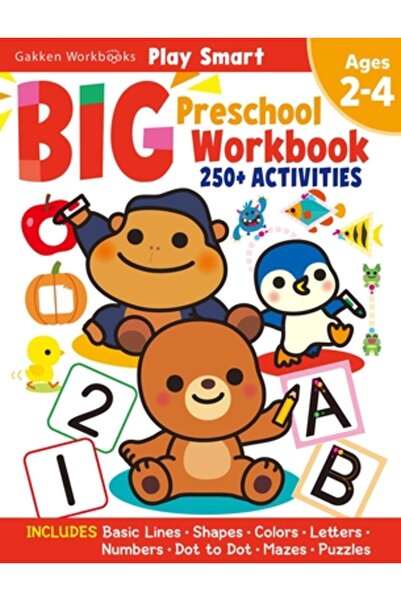 Gakken Co Caiet de lucru Play Smart Big pentru preșcolari cu vârste 2-4 ani: ...
