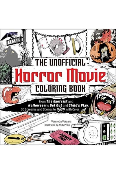 Adams Media Cartea de colorat neoficială cu filmele de groază: De la Exorcist...