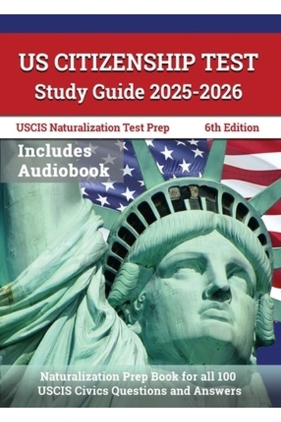 Test Prep Books Ghid de studiu pentru testul de cetățenie americană 2025-2026...