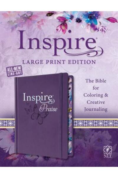Tyndale House Publ Biblia Inspire Praise (NLT) cu caractere mari: Biblia pent...