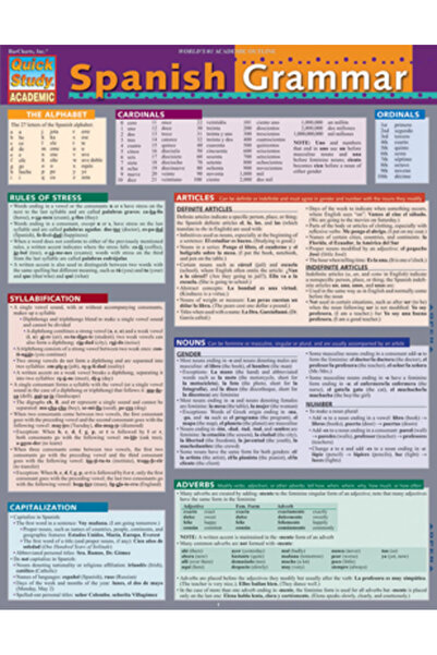 Bar Charts Inc (Fl) Gramatică spaniolă