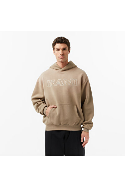 KARL KANI Retro Oversized Erkek Kahverengi Sweatshirt