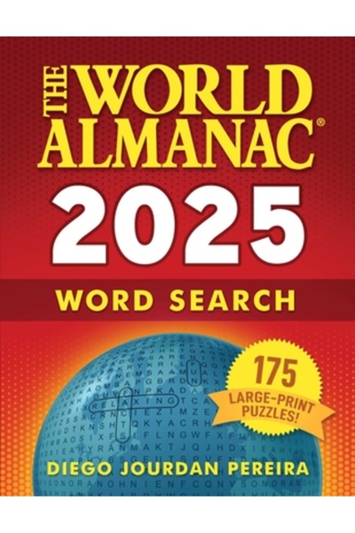 World Almanac Căutarea de cuvinte din 2025: 175 de puzzle-uri cu caractere mari!