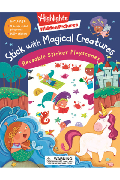 Highlights Pr Stick with Magical Creatures - Scene de joacă cu autocolante re...