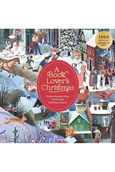 Laurence King Pub Puzzle de Crăciun de 1000 de piese pentru un iubitor de căr...
