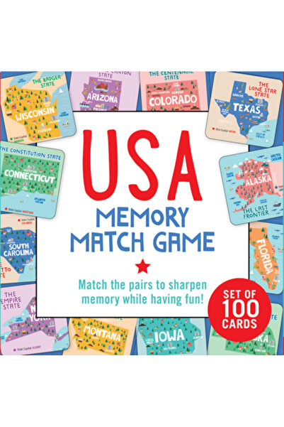 Peter Pauper Joc de memorie USA (Set de 100 de cărți)
