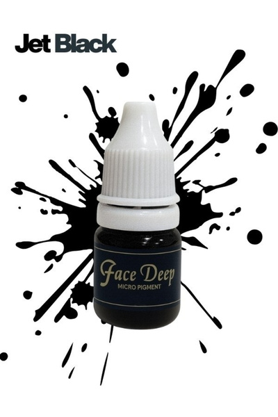 Face Deep 1ml Kalıcı Makyaj Boyası (Jet Black) Yüksek Pigment Profesyönel Kal...