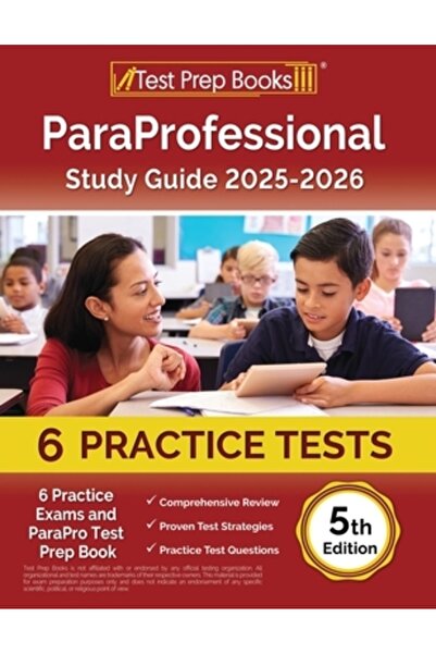Test Prep Books Ghid de studiu ParaProfessional 2024-2025: 4 examene practice...