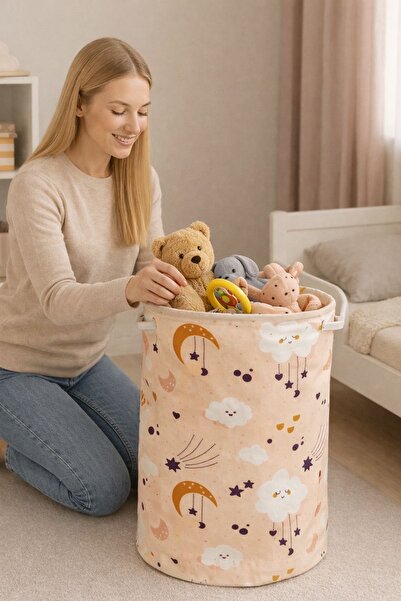 MorOflan Bebek Kirli Çamaşır Sepeti Oyuncak Sepeti | Katlanabilir, Çok Amaçlı...