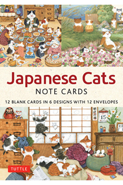 Tuttle Pub Pisici japoneze - 12 cărți de notițe goale: în 6 ilustrații origin...