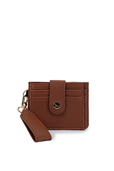EZZY BLİSS Ezzybliss Women's Mink Faux Leather Keychain Wallet Card Holder