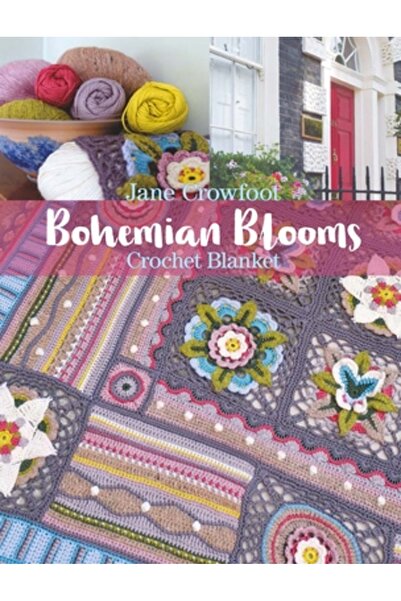 David & Charles Pătură croșetată cu flori boeme