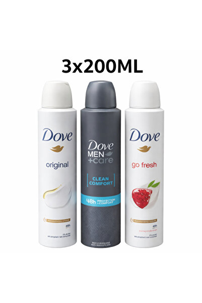Dove Set Deodorante Spray 3x200ml – Protecție 48h