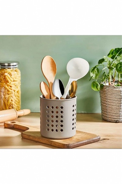 Evalins Spire Cylinder Cutlery Holder, Countertop Serving and Spoon Organizer...