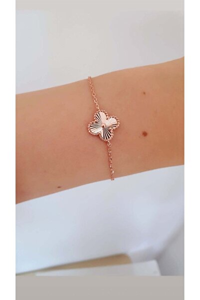 arcina jewellery سوار من الفضة الإسترليني عيار 925 بتصميم البرسيم