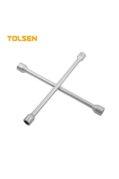 TOLSEN Tolsen 4-Way Phillips Wheel Wrench (17-19-21-23mm), Heavy-Duty Car Tire Screwdriver