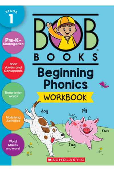 Scholastic Bob Books - Caiet de lucru pentru fonetică pentru începători Fonet...