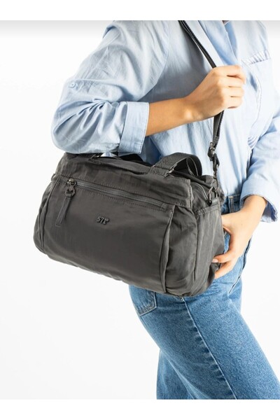 eflanmoda Γυναικεία τσάντα χειρός και ώμου από αδιάβροχο ύφασμα με απαλή υφή