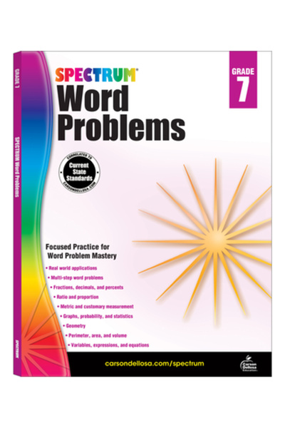 Aladdin Paperbacks Probleme cu cuvinte Spectrum, clasa a VII-a