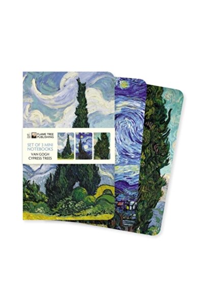 Flame Tree Pub Vincent Van Gogh: Chiparoși Set de 3 mini-caiete