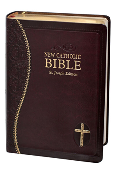 Catholic Book Pub Corp Noua Biblie Catolică Dura Lux (Burgundy) - Tipărire Medie