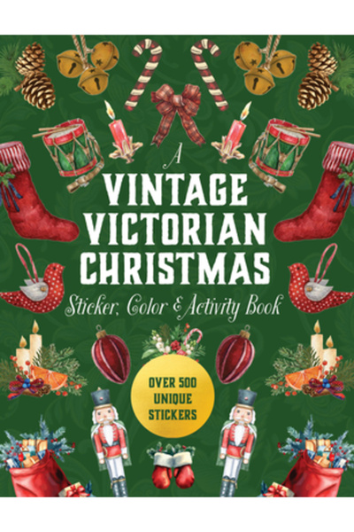 Chartwell Books O carte de Crăciun victoriană vintage cu autocolante, colorat...