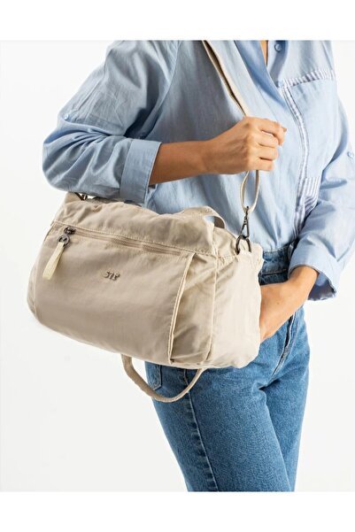 eflanmoda Γυναικεία τσάντα χειρός και ώμου από αδιάβροχο ύφασμα με απαλή υφή