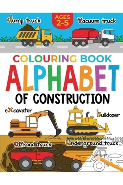 Filbert Pr Carte de colorat cu desene de construcții pentru copii: Alfabetul ...