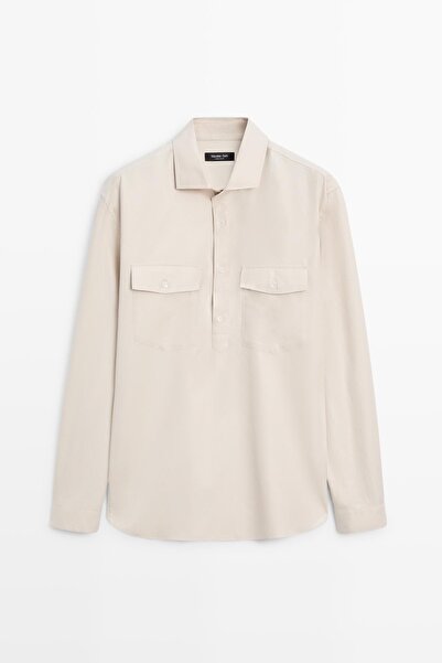 Massimo Dutti Cepli pamuklu gömlek