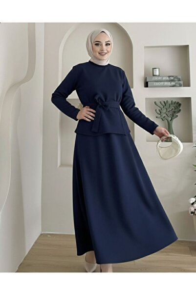 DEMOİSELLE Women's Scuba Bottom - Top Skirt Set