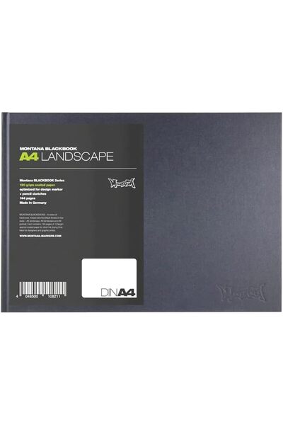 MONTANA Wide Sketchbook, 30.48 cm x 21.59 cm, Black, A4 Paper