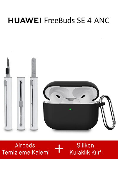Nezih Case Huawei FreeBuds SE 4 ANC Uyumlu Silikon Kılıf + Temizlik Kiti