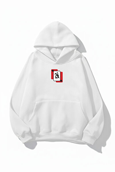 uyguntarz Unisex Soft Textured Playwoman Printed Design Oversized 3 Thread Ho...