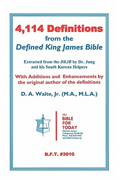 Kessinger Pub Llc 4.114 definiții din Biblia King James cu definiții