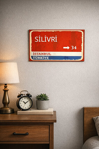 Silivri Retro Duvar Tablosu 26x16 cm – Dekota Dijital Baskı, Çift Taraflı Bantlı