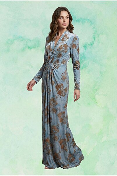 TREASUREISLAND Floral dress with a knot at the waist