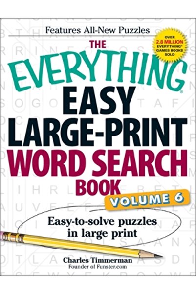 Adams Pub Cartea de căutare de cuvinte cu caractere mari „Everything Easy” (T...