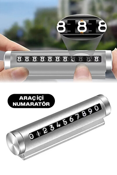 MUJGAN Çevirmeli Araç İçi Numaratörü Gri Renk