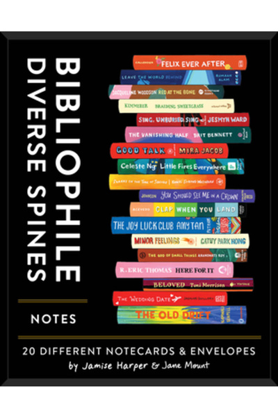 Chronicle Books Bibliophile Diverse Spines Note: 20 Notecards & Plicuri