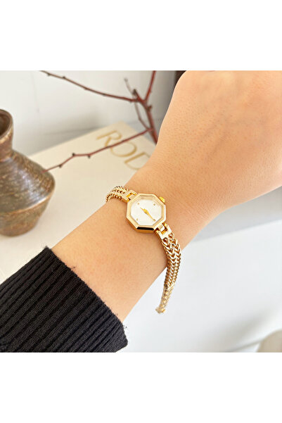 Boise Atelier Versail Gold-White Watch | Saat